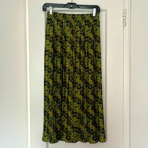 No 6 Store floral midi acordeon skirt